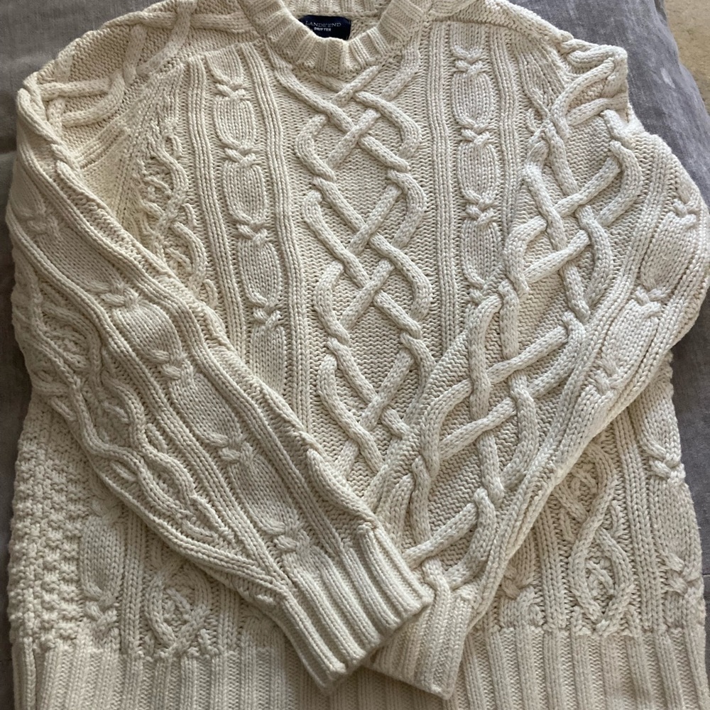 Men’s Lands End Drifter cotton chunky sweater
